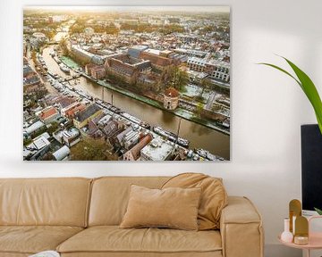 Zwolle Thorbeckegracht tijdens een koude winterochtend van Sjoerd van der Wal Fotografie