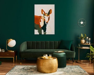 Abstract hert met levendige kleuren van Art & Soul Creations