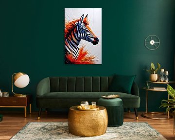Vurige abstracte zebra