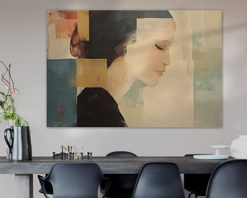 Vrouwengezicht | The Gentle Whisper of Colors van Zen en Meer