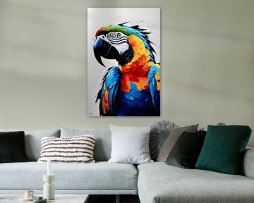 Kleurrijke papegaai in detail van Art & Soul Creations