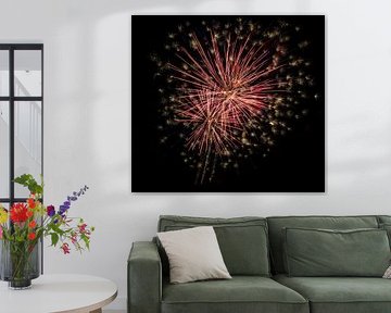 Abstract image of fireworks in the night sky by ManfredFotos