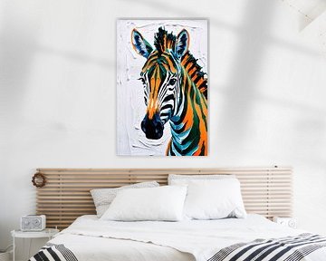 Kleurrijke abstracte zebra