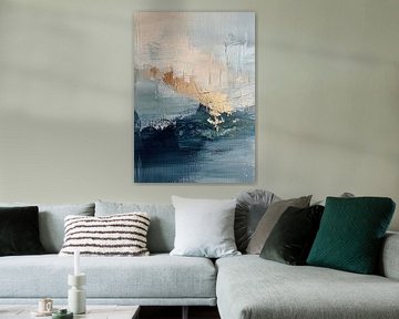 Serene Chaos in Blue Gold van Zen en Meer