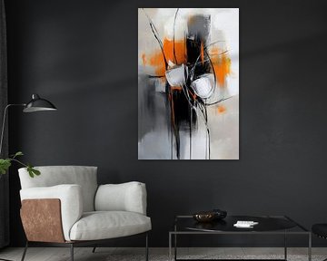 Abstract Oranje | Whirls of Flame
