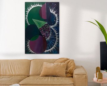 Abstract geometrisch ontwerp in kleur van Art & Soul Creations