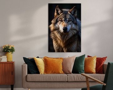 Detailed portrait of a wolf by Art & Soul Creations