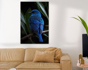 Blauwe vogel op tak van Art & Soul Creations