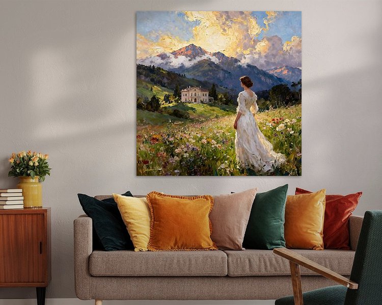 Voorbeeld van het werk in een kamer