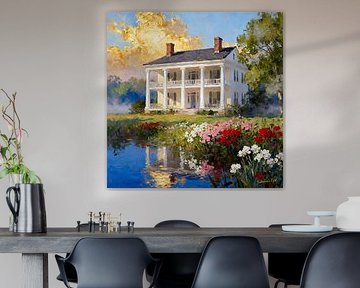 Amerikaans Plantagehuis 6 van Johannas Art Creations