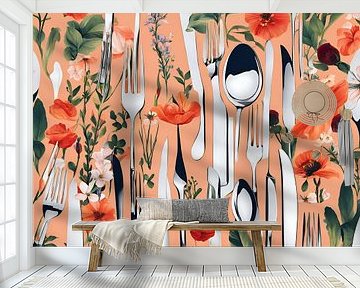 Bestek Lepel, Vork En Mes Illustratie