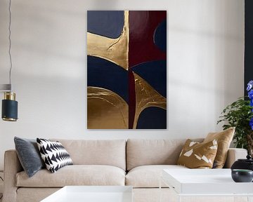 Moderne abstracte kunst met goud van Art & Soul Creations