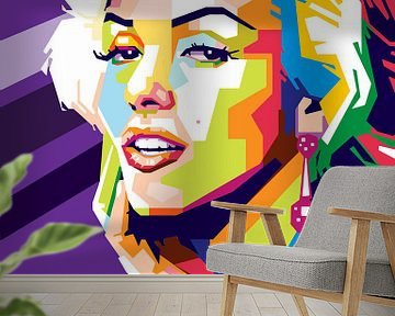 Marilyn Monroe Popart Kunstwerk (NIEUW) van Kunst Kriebels