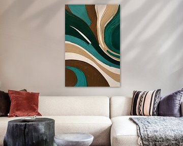 Wavy abstract artwork with colours