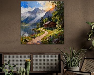 Romantisches Blockhaus 3 von Johannas Art Creations