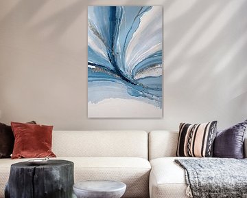 Blaue abstrakte Komposition von Art & Soul Creations