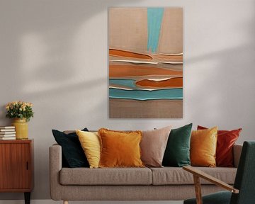 Minimalist abstract artwork with colour