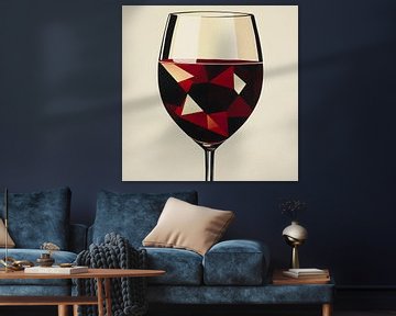 Kubistische Merlot van Lisa Bovenlander