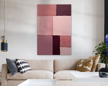 Abstracte vormen in roze tinten van Art & Soul Creations