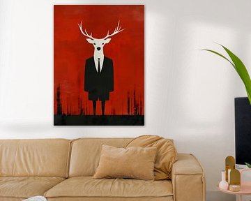 The Stag at Dusk by Lisa Bovenlander