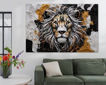 Majestätische abstrakte Löwe Kunst von Art & Soul Creations