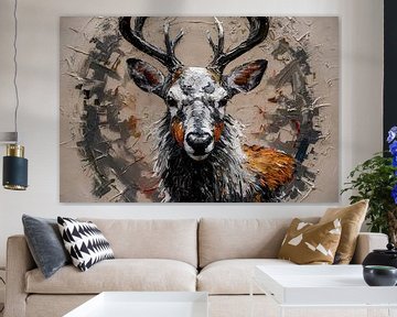 Abstract hert met dynamische kleuren van Art & Soul Creations
