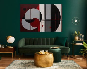 Abstract geometrisch ontwerp met contrasten