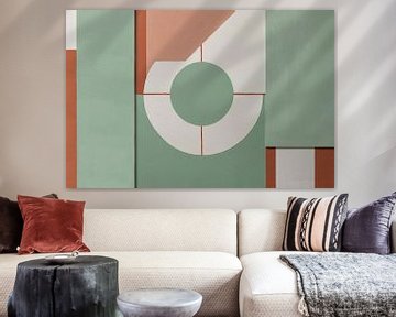 Geometrisch schilderij met minimalisme