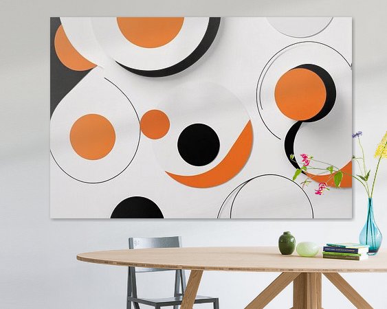 Voorbeeld van het werk in een kamer