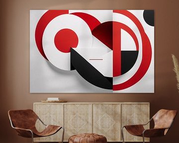 Geometrische kunst met sterke contrasten van Art & Soul Creations