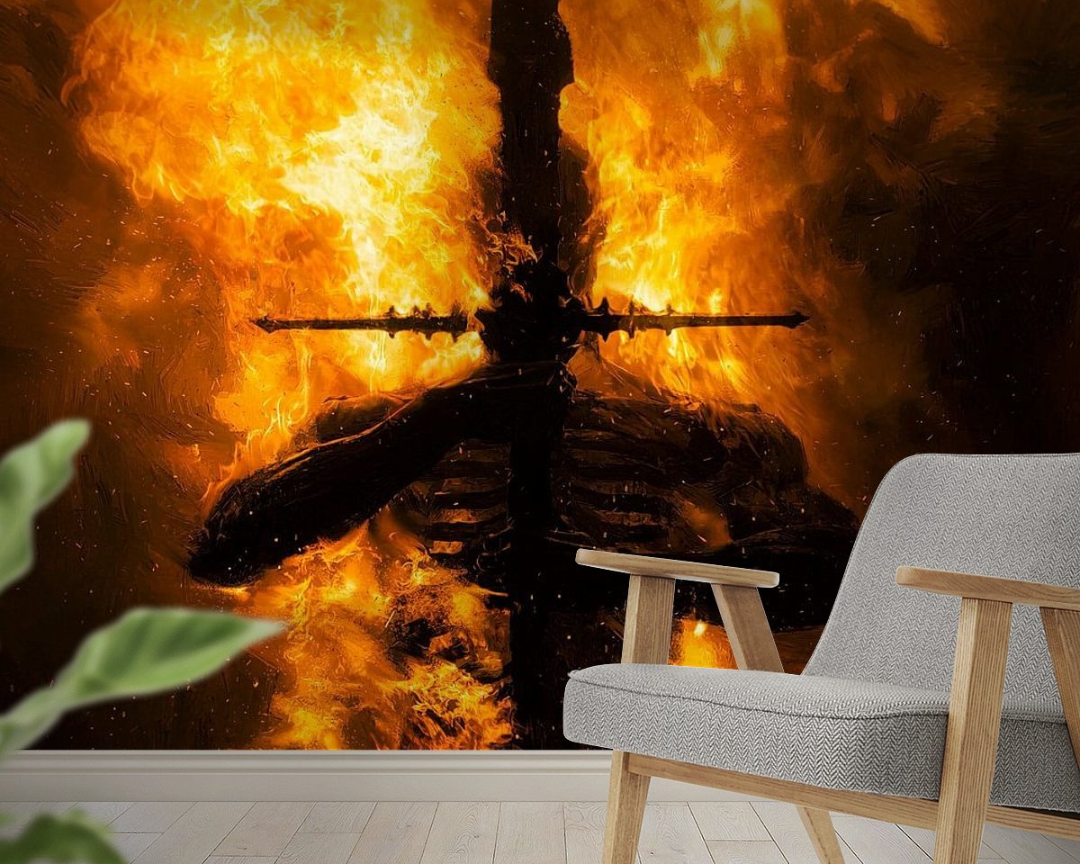 Voorbeeld van het werk in een kamer