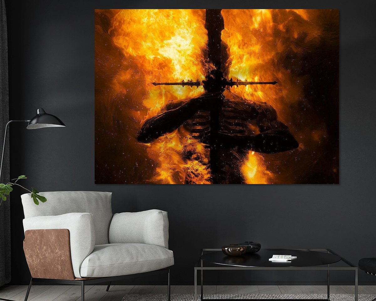 Voorbeeld van het werk in een kamer