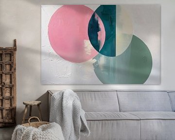 Abstract minimalistisch kleurenontwerp cirkels van Art & Soul Creations