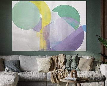 Formes abstraites dans des couleurs douces. sur Art & Soul Creations