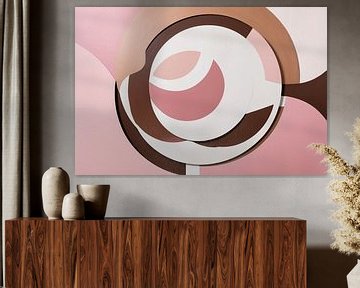 Geometrisch minimalistisch ontwerp roze tinten van Art & Soul Creations