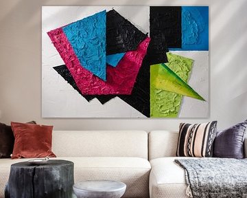 Bunte abstrakte geometrische Formen von Art & Soul Creations