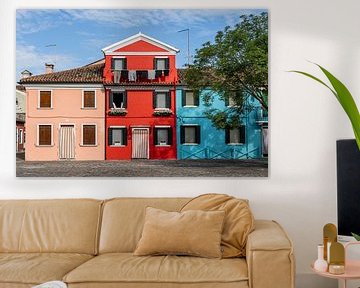 Kleurrijk straatbeeld Burano Venetië