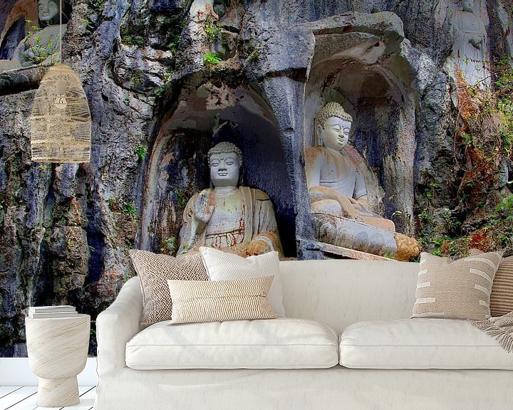 Impression: Bouddhas dans les rochers sur Inge Hogenbijl