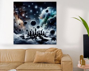 Universe Chessboard - Fascinerende combinatie van ruimte en strategie van ButterflyPix