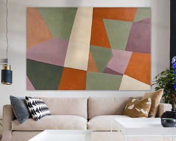 Abstract geometrisch schilderij in kleuren van Art & Soul Creations