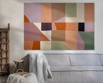 Geometrisch abstract ontwerp in kleur van Art & Soul Creations