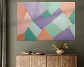 Geometrische kunst in pasteltinten van Art & Soul Creations