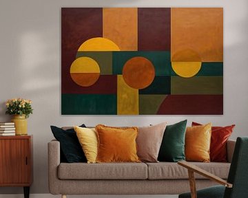 Geometrische abstracte kunst in kleur van Art & Soul Creations