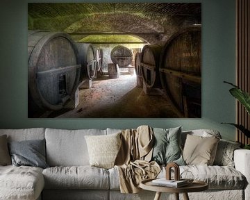 Große Weinfässer im Keller. von Roman Robroek