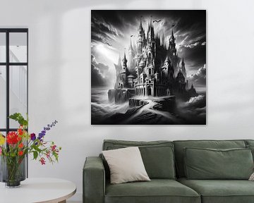 Mystiek zwart-wit kasteel van ButterflyPix