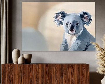 Serene koala in moderne stijl
