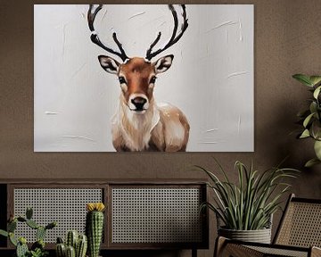 Elegant schilderij van een hert van Art & Soul Creations