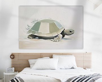 Serene schildpad in minimalistisch ontwerp van Art & Soul Creations