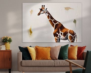 L'art de la girafe dans des couleurs modernes sur Art & Soul Creations
