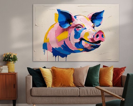 Example of the artwork in a room
